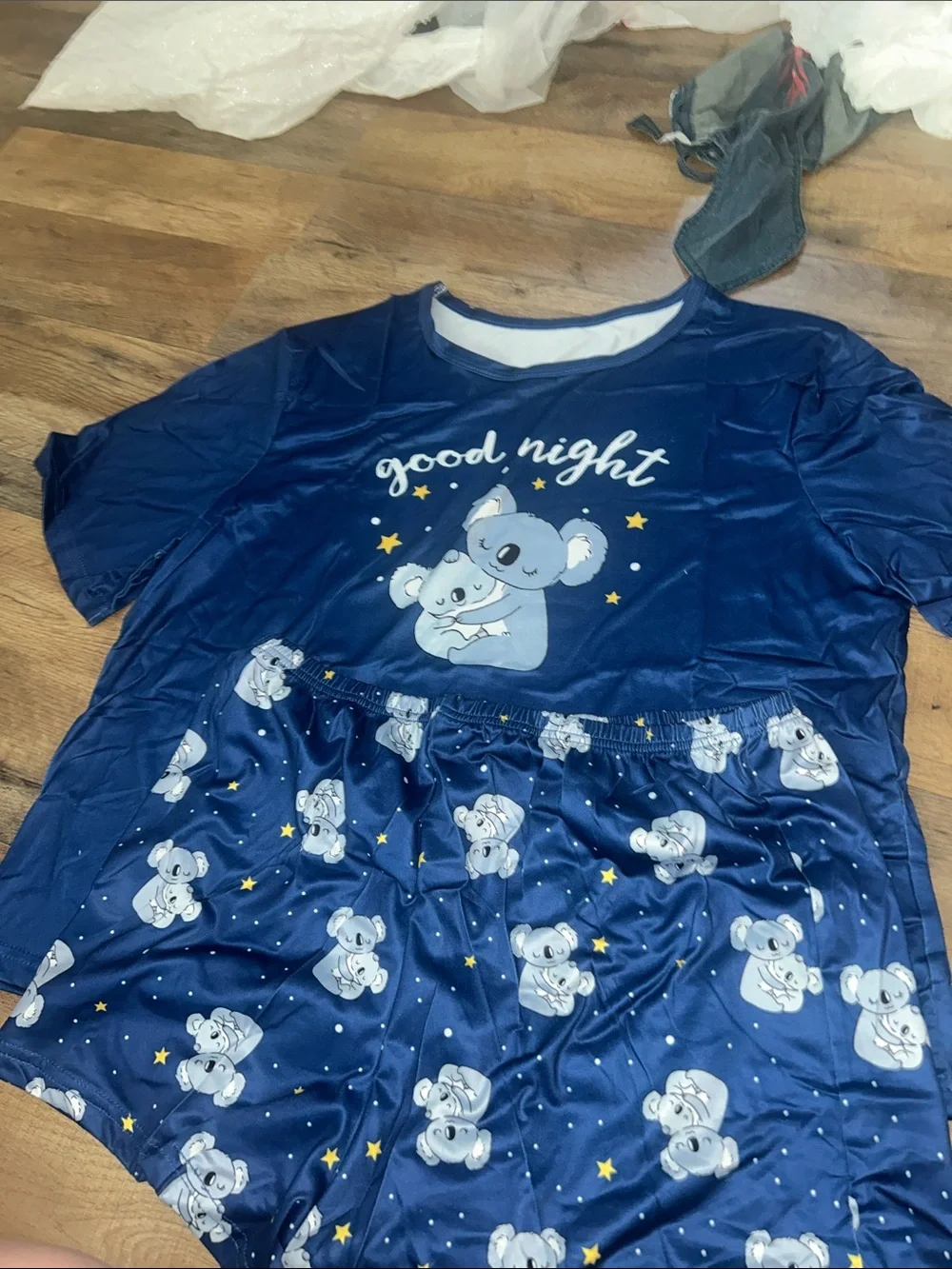 Kids Navy 'Good Night' Koala Pajama Set